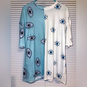 evil eye color block t-shirt